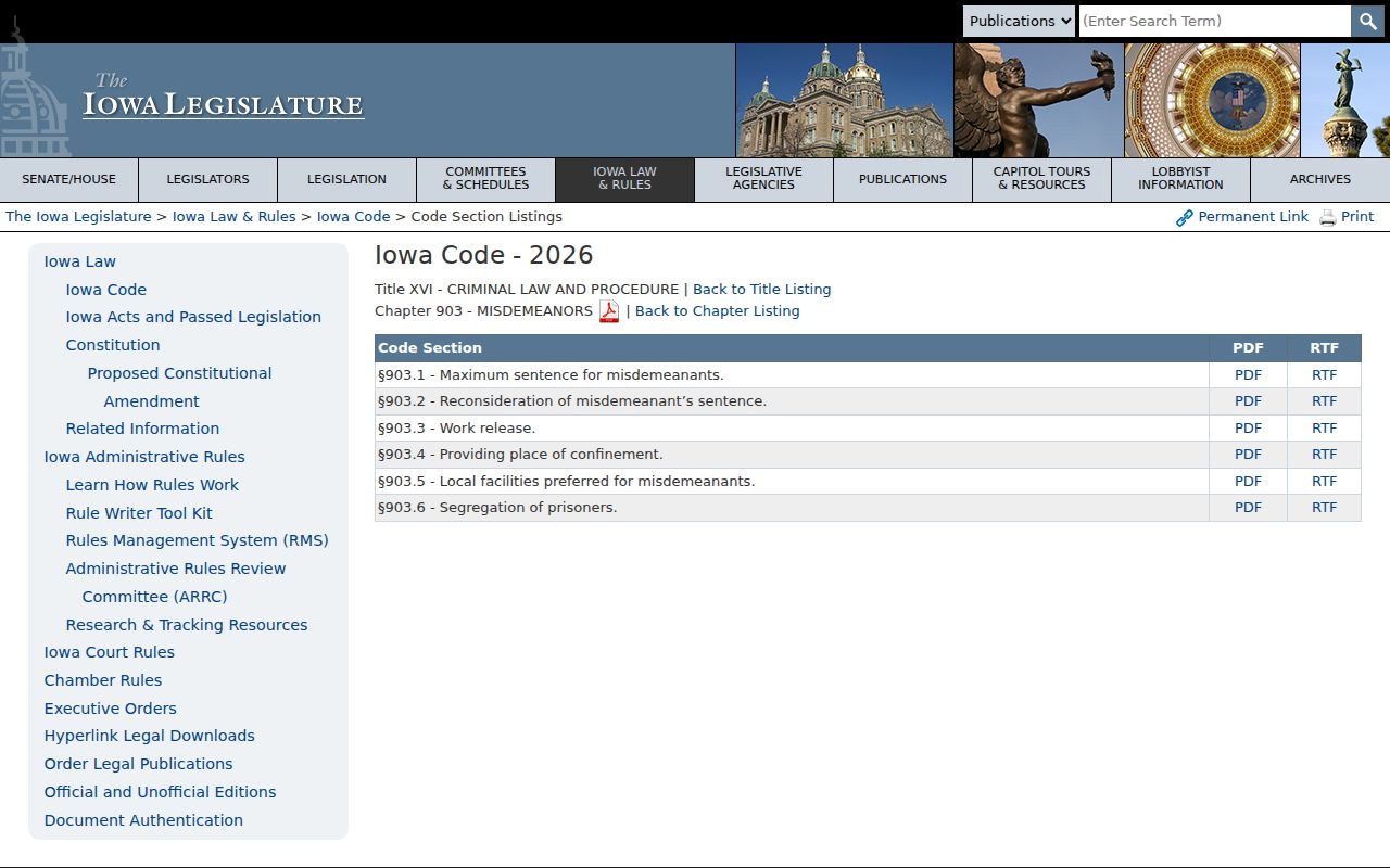 Ringgold County arrest records and Iowa penalty statutes