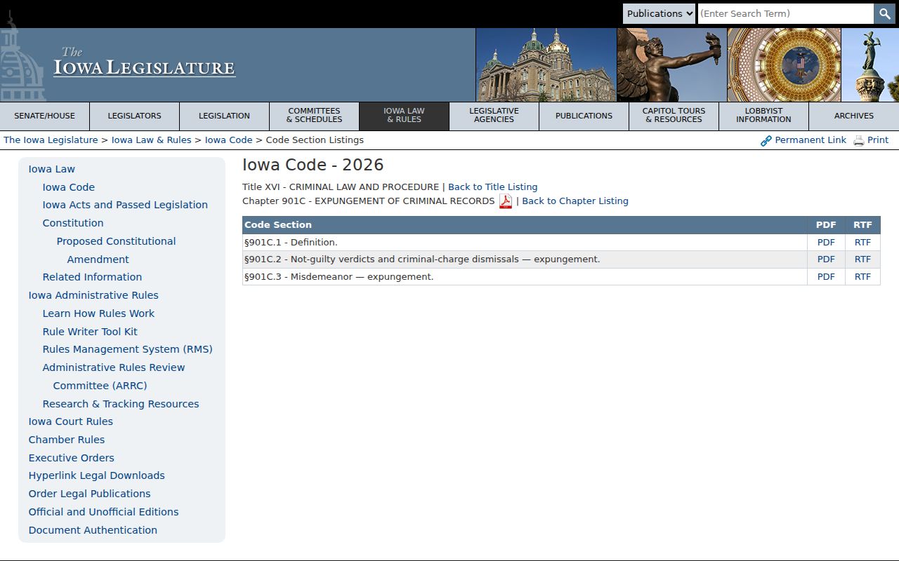 Ringgold County court case lookup and Iowa expungement law